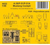 CMK 4433 1:48 North-American A-36/P-51/P-51A Mustang Cockpit Set