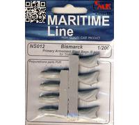 CMK Bismarck Primary Armament Blast Bags 8 Explosion Bags 1:200 Trumpeter Kit