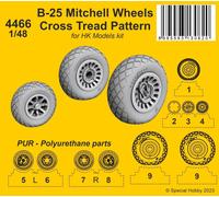 CMK CMK4466 1:48 B-25J Mitchell Wheels (Cross Tread Pattern)