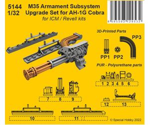 CMK CMK5144 1:32 M35 Armament Subsystem for Bell AH-1G Cobra