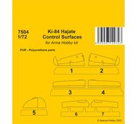CMK CMK7504 Nakajima Ki-84 Hayate Control Surfaces 1:72