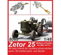 CMK CMK8063 1:48 Zetor 25 Military Tractor with MiG-15/17 Towbar