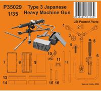 CMK/Czech Master Kits 129-P35029 Type 3 Japanese Heavy Machine Gun 1:35 Type 3