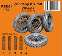CMK/Czech Master Kits 129-P35034 1:35 Zundapp KS 750 Wheels