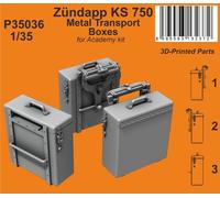 CMK/Czech Master Kits 129-P35036 1:35 Zundapp KS 750 Metal Transport Boxes