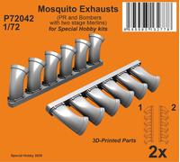 CMK/Czech Master Kits 129-P72042 1:72 de Havilland Mosquito PR Mk.XVI Exhausts