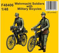 CMK/Czech Master Kits CMF48406 1:48 Wehrmacht Soldiers with Military Bicycles