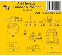 CMK/Czech Master Kits CMK4432 1:48 Douglas A-26 Invader Gunner's Position