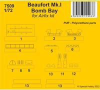 CMK/Czech Master Kits CMK7509 1:72 Bristol Beaufort Mk.I Bomb Bay