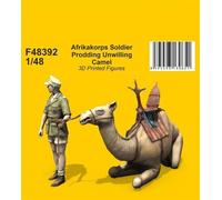 Cmk F48392 - 1/48 - Afrikakorps Soldier Prodding Unwilling Camel - New