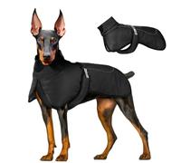 CMLDJBD dog coat Autumn And Winter Pet Clothes Reflective Warm Dog Jacket Windproof And Waterproof Dog Cotton Coat-black-6xl