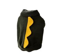 CMLDJBD dog coat Cute Little Dinosaur Autumn And Winter Dog Coat Sweater Knitted Teddy Doll Cat Clothing Puppy Two-legged Pet Clothes-green-l