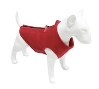 CMLDJBD dog coat Pet Autumn And Winter Dog Jacket Warm Traction Polar Fleece Zipper Sweater Small And Medium Dogs Cat Dog Jacket-red-l