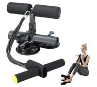 CMLLING Black Sit Up Bar for Home Workouts - Abs Exercise Equipment with Foot Holder & Suction Cup Anchor