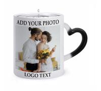 CMLONGQIA Custom Mug Personalised Color Changing Mug Customised Coffee Mug with Photo Logo Text for Friends Family Birthday