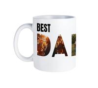 CMLONGQIA Custom Mug with Photo Text Logo Personalised Coffee Mug 11Oz Double Side Customised Present for Father's Day