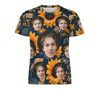 CMLONGQIA Funny Hawaiian Shirt Personalised T Shirt Custom Shirts Gift Top Tee Funny Face Shirt for Men Women XS