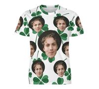 CMLONGQIA Funny Hawaiian Shirt Personalised T Shirt Custom Shirts Gift Top Tee Funny Face Shirt for Men Women