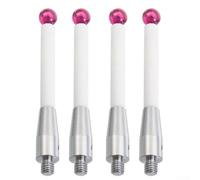 CMM Probe Pen A-5000-3709 for Coordinate Measuring Devices, 50 mm Length, Ball Tip 6 mm, Thread Connection, Stainless Steel, Durable and Precise for Industrial Measuring Technology (4pcs)