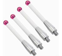 CMM Probe Stylus with Ruby Ball Tip and Ceramic Stem, Thread Shank D6mm for CMM Machine Tools, 50mm Length Model A-5000-3709, Red Gemstone Ball, Pack