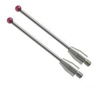 CMM Touch Probe Styli 2mm Ball 50mm Length Thread M2 for CNC Inspection - 2pcs A-5003-4797 Steel Rod