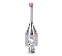 CMM Touch Probe Stylus with Ruby Ball Tip and Tungsten Carbide Stem, M2 Thread Straight Probe for Three Coordinate Measuring Machines, Includes Storage Box (7806)