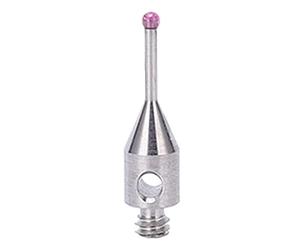 CMM Touch Probe Stylus with Ruby Ball Tip and Tungsten Carbide Stem, M2 Thread Straight Probe for Three Coordinate Measuring Machines, Includes Storage Box (7806)