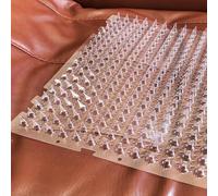 Cmn Cat Deterrent Spike Mat - Transparent Plastic Sofa, Bed, And Furniture Protector - 4 Pcs Outdoor Cat Scat Mat For Lawn And Flower Bed 4 pcs