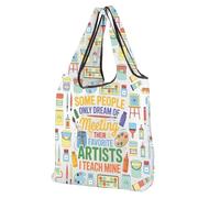 CMNIM Artists Reusable Tote Bag Artist Paint Lover Gifts Art Student Gift Painter Painting Supplies Bag Foldable Shopping Bag (251013 Artists F)