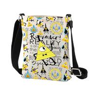 CMNIM Bill Cartoon Crossbody Bag Cartoon Inspired Gifts for Bill C Fans Cartoon Character Crossbody Purse, Bill Cipher Crossbody