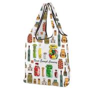 CMNIM Canning Tote Bag Canning Season Canning Jar Gifts Never Enough Canning Shopping Bag Foldable Farmer Market Grocery Bag (251013 Canning F)
