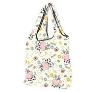 CMNIM Cow Gifts Cows Print Foldable Tote Bag Cows Lover Gift Live Like Someone Left the Gate Open Reusable Grocery Bag