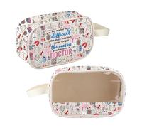 CMNIM Doctor Thank You Gift Female Doctor Clear Makeup Bag MD Grad Gift Nurse Inspirational Cosmetic Bag Travel Toiletry Bag, 2578 Doctor Bag