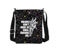 CMNIM Dragon Inspired Gifts Cute Dragon Crossbody Bag Dragon Game Fans Gifts Dragon Merchandise Fantasy Movie Crossbody Purse, 2574 Dragon Did C, Crossbody