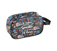 CMNIM ER Nurse Makeup Bag ED Nurse Gifts Healthcare Hero Gifts It Takes Lots of Sparkle to Be an ER Nurse Cosmetic Bag, 2578 ER Nurse Bag