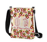 CMNIM French Fries Gifts I Like All Shapes and Frieses Crossbody Bag French Fry Lover Gifts French Fries Print Shoulder Bag, 2574 Frieses C, Crossbody