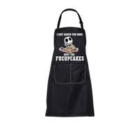 CMNIM Funny Baking Apron I Just Baked You Some Shut the Fucupcakes Jack Fans Gifts Cupcake Cooking Apron Skeleton Lover Gifts, 25526 Skull Cupcake a, Medium