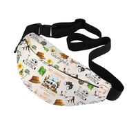 CMNIM Happy Camper Fanny Pack Camping Lovers Gift RV Owner Gifts for Traveler Adventure Outdoor Camping Crossbody Waist Bag, 25811 Camper W, Diversity