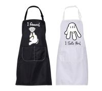 CMNIM I Asked I Said Yes Matching Apron for Couples Engagement Gift Cartoon Mouse Inspired Gift Couples Apron Wedding Gift, 2481 Matching Apron, Medium