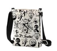 CMNIM Jack and Sally Crossbody Bag Horror Inspired Gifts for Movie Fans Skellington Small Shoulder Bag, 241122 Before C