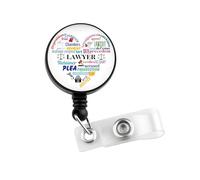 CMNIM Lawyer Badge Reel Attorney Gifts Retractable Badge Holder for Lawyer Graduation Gifts for Women Men Law Student Gifts (25109 Lawyer Badge)