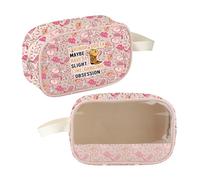 CMNIM Line Dance Gift Line Dancing Country Dancer Gifts I Kinda Sorta Maybe Have a Slight Line Dancing Obsession Clear Pouch, 2582 Line Dance Bag, Makeup Bag
