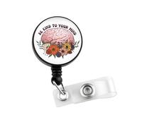 CMNIM Neurologist Gift Neuro Nurse Badge Holder Neurology Nurse Gifts Neuroscience Gift Be Kind to Your Mind Brain Badge Reel (25913 Mind Brain Badge)
