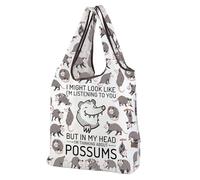 CMNIM Possum Reusable Grocery Bag Possums Gifts for Possum Lovers Foldable Tote Bag Opossum Shopping Bag Possum Merchandise (251013 Possum F)