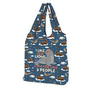 CMNIM Sea Lion Lover gift Walrus Gift I Like Sea Lions and Maybe 3 People Marine Biology Gift Seal Animal Reusable Tote Bag (25623 Sea Lion F)