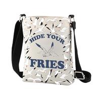 CMNIM Seagull Crossbody Bag Hide Your Fries Seagull Gift Seagull Lover Gift Bird Themed Crossbody Purse Seagull Shoulder Bag, 2574 Seagull C, Crossbody