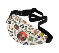CMNIM Sloth Hiking Fanny Pack Sloth Lover Gift Sloth Hiking Team Hiking Gift Camping Waist Bag Funny Sloth Crossbody Belt Bag, 25721 Sloth Hiking W, Diversity