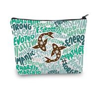 CMNIM Zodiac Makeup Bag 12 Constellation Cosmetic Bag Astrology Lover Gifts Zodiac Sign Birthday Gifts Horoscope Travel Pouch, 2499 Pisces, Makeup Bag
