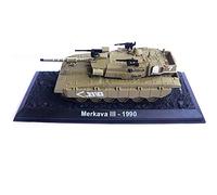 CMO 1/72 Scale Diecast Tank Plastic Model, Israel Defense Forces MERKAVA III Main Battle Tank, Military Toys And Gifts, 5.1Inch X 2.4Inch