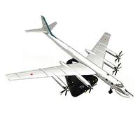 CMO Military Fighter Alloy Die Cast Model, 1/144 Scale Russia TU-95 Long Range Bomber Model, Adult Toys And Decorations, 13.8Inch X 13.4Inch